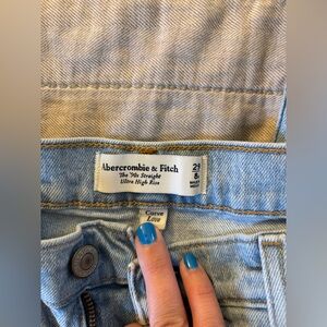 A&f 90s ultra high rise straight curve love jean